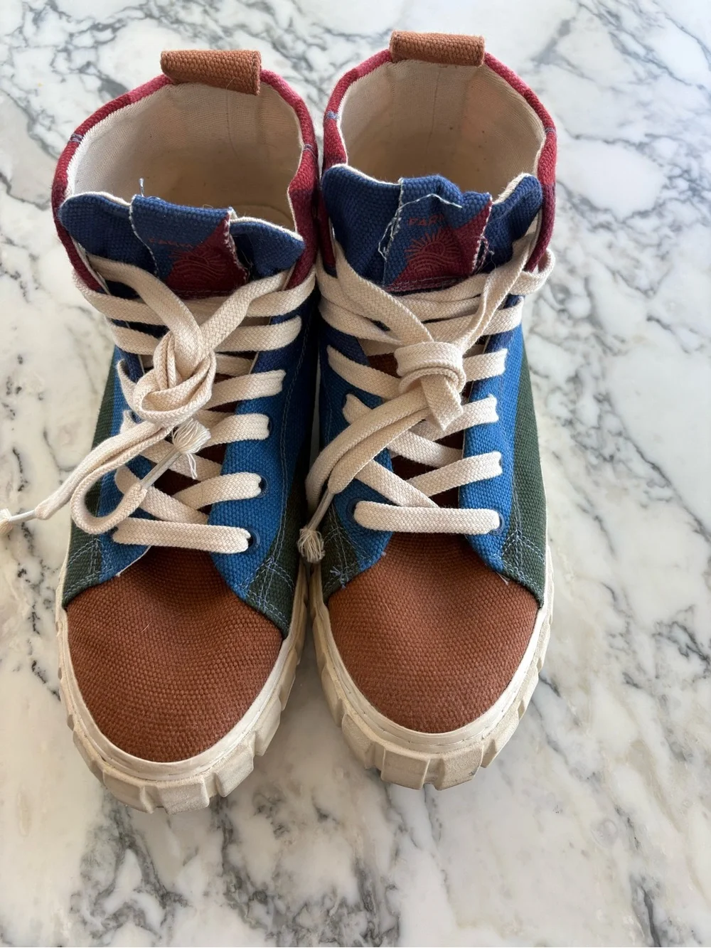 FARM Rio trainers Rainbow sun Platform sneakers sz 10